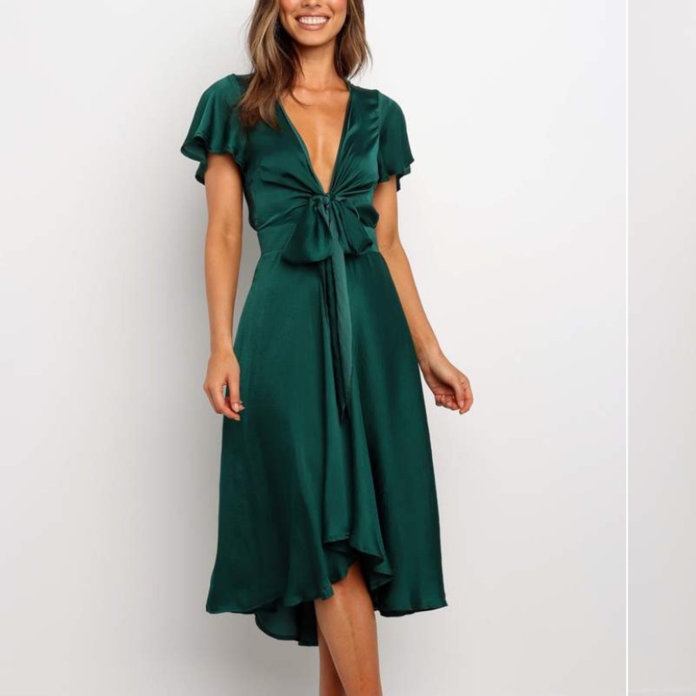 Petal and pup tie front dress